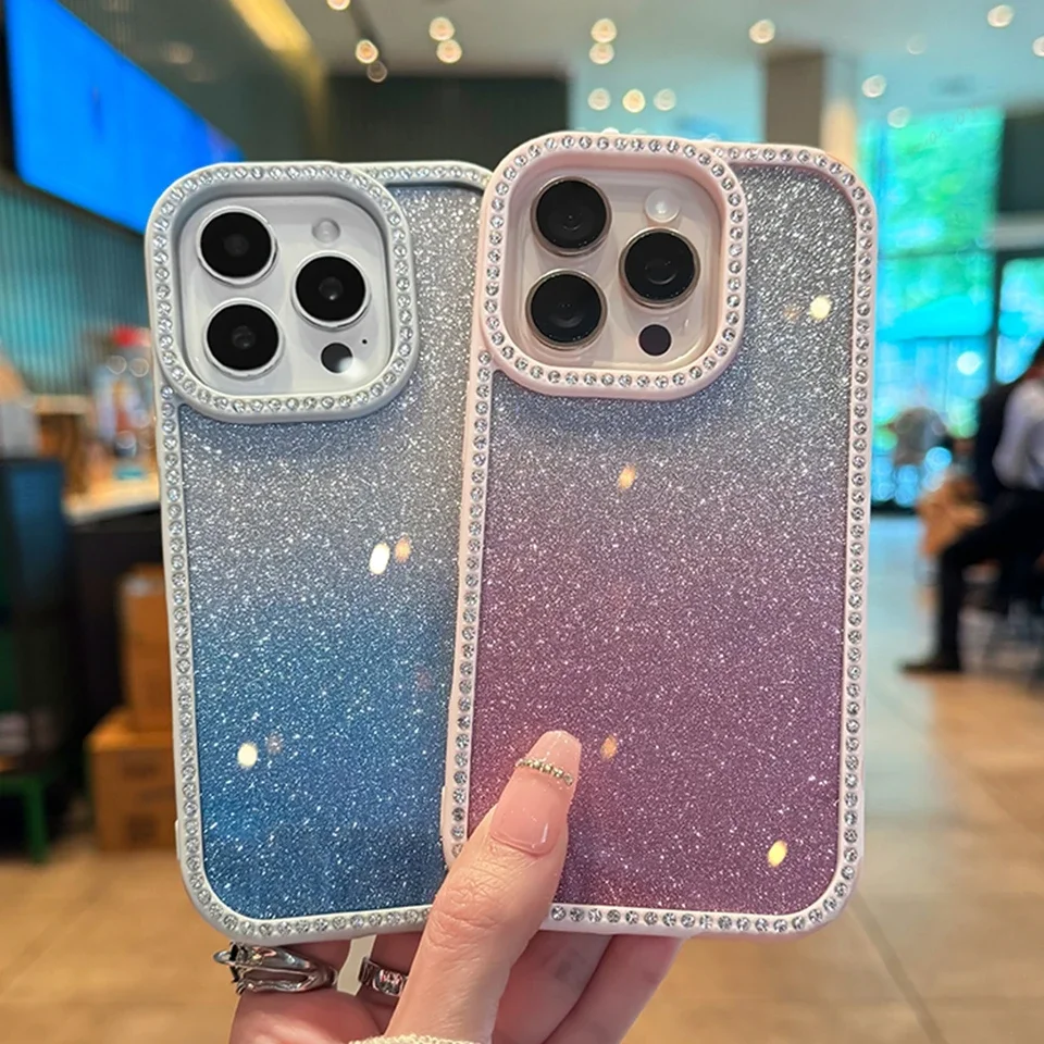 Luxe Bling Glitter Shockproof Transparent Phone Case