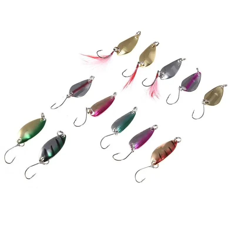 

Fishing Lures Spoon Bait Set Metal Lure Kit Sequins DD Fishing Lures With Box Treble Hooks Fishing Tackle Hard Bait