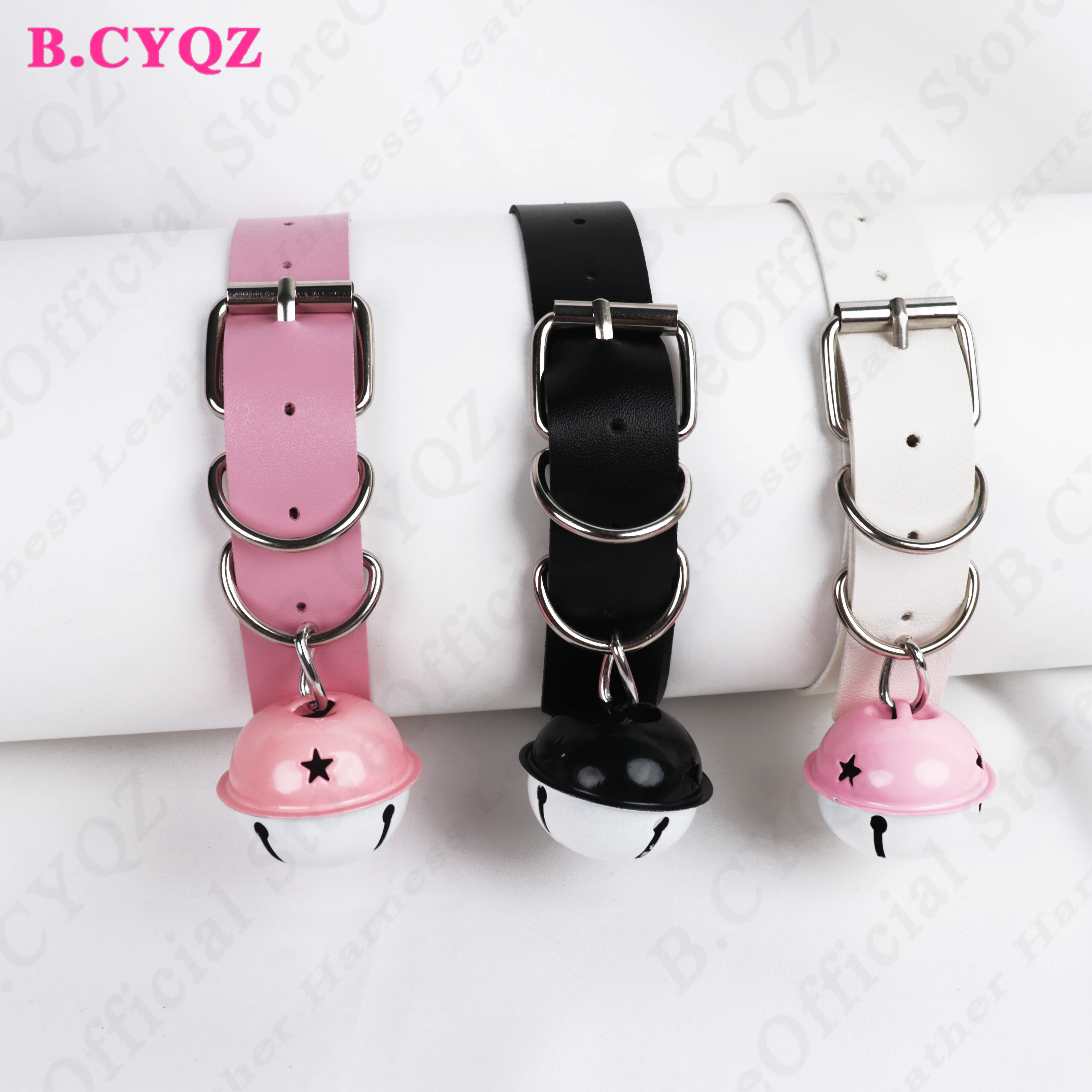 Pink Choker Collar Punk Chain PU Leather Neck Bondage Body Cosplay Goth Jewelry Women Gothic Necklace Harajuku Accessories Belt velvet choker necklaces metal choker necklace lace choker necklaces women jewelry
