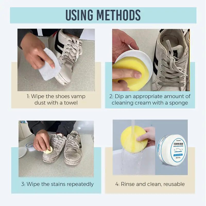 White Shoe Cleaning Cream Multi-functional Cleaning, Brightening, Whitening And Yellowing Maintenance Of sports Shoes Dropship 4