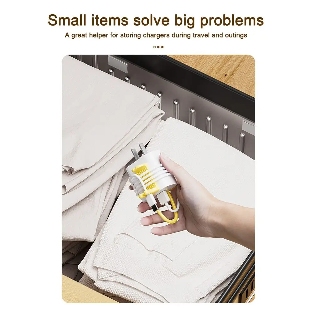 창의적인 재사용 가능한 충전기 코드 홀더 경량 휴대용 케이블 타이 고정 와이어 정리기 충전기 라인 고정 클립