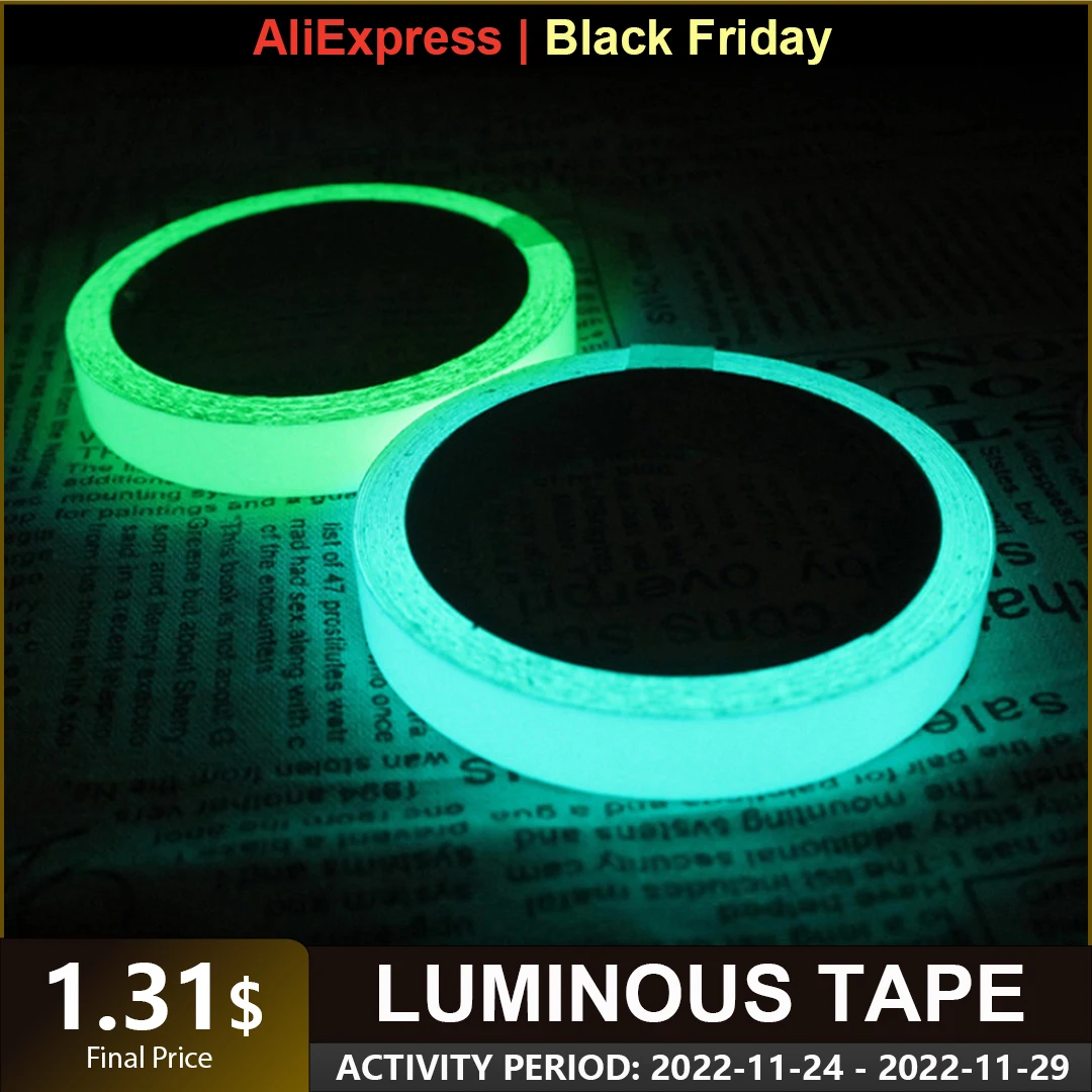 5m 2cm Luminous Tape Fluorescent Night Self-adhesive Glow In The Dark Stickers Tape Security Warning Tape Home Decoration