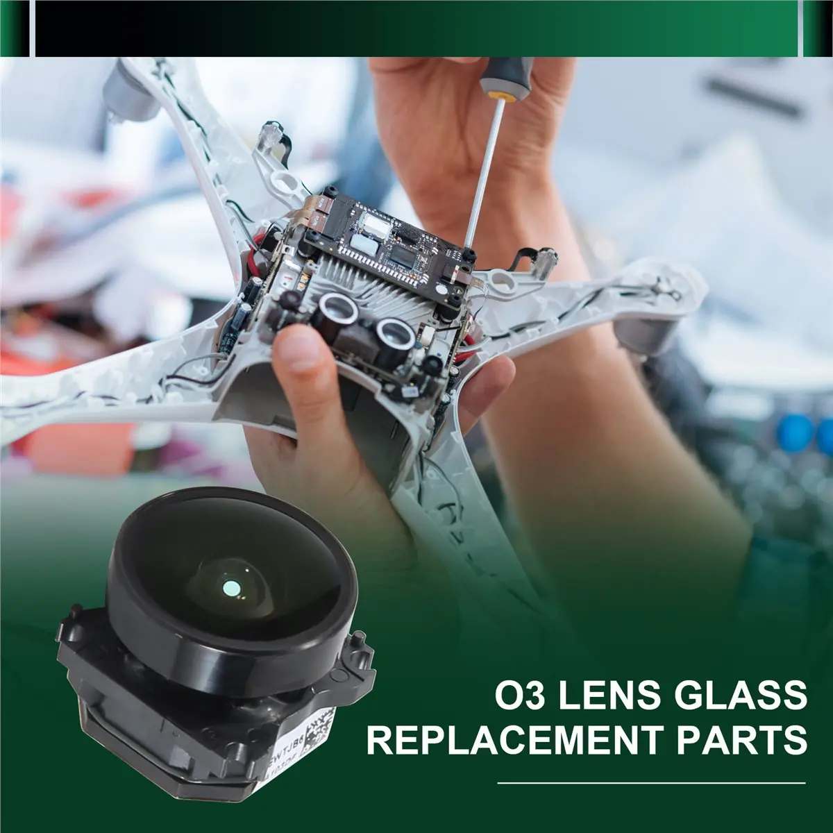 DJI Avata 교체용 A10R 짐벌 카메라 렌즈 글래스, O3 에어 유닛 액세서리 수리 부품용 새 카메라 칩 글래스