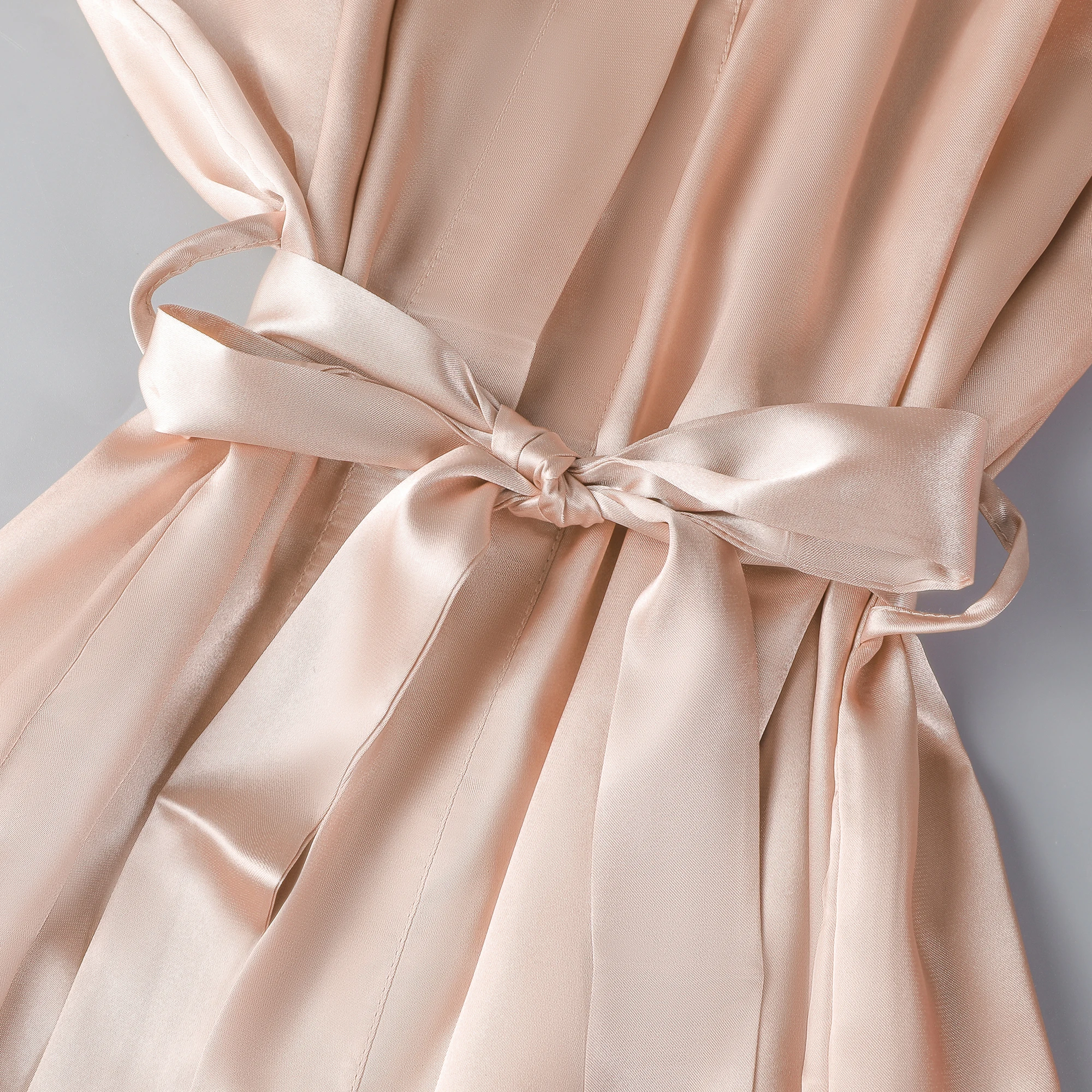 1pc team bride robe satin women wedding party bridal champange pink short kimono robes