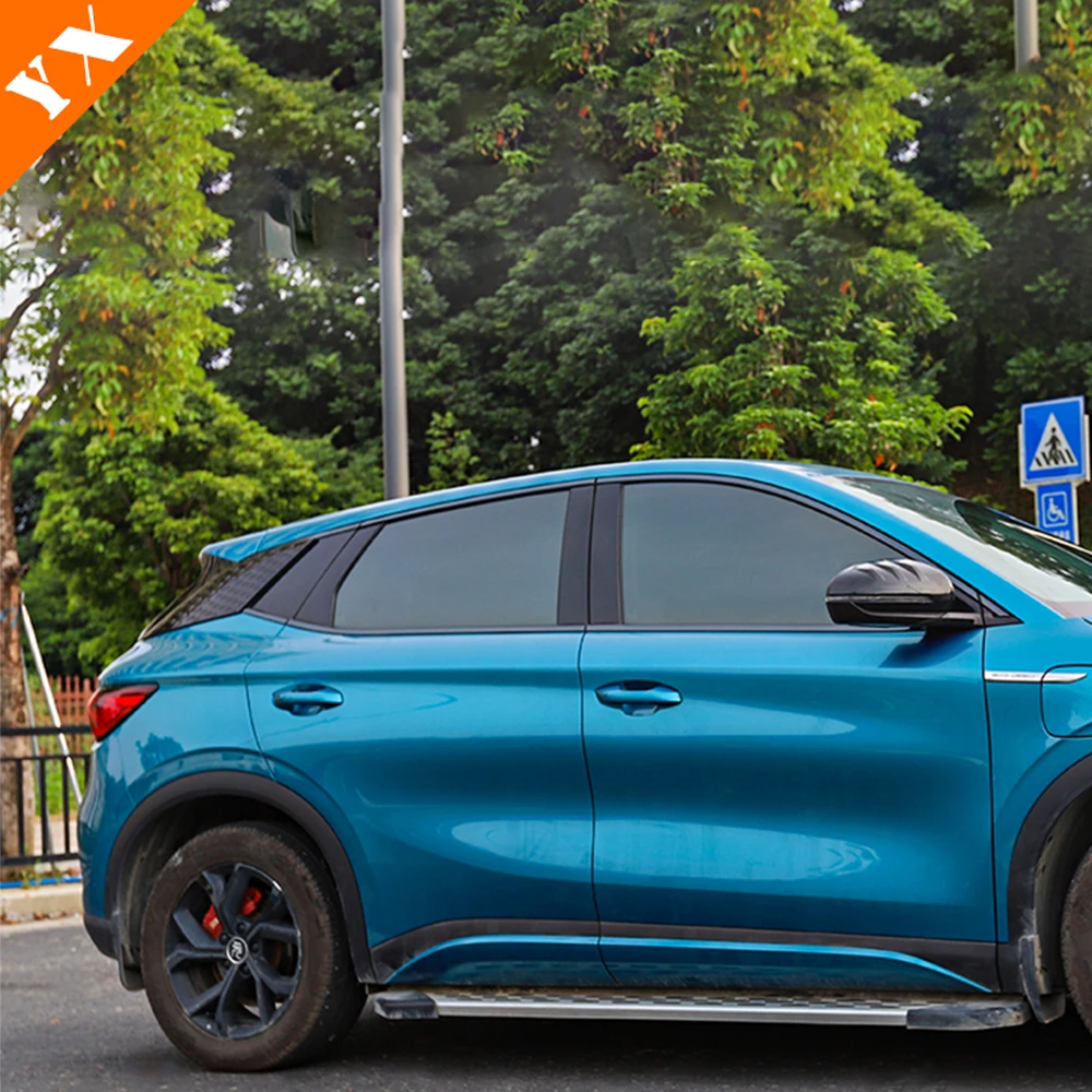 For BYD ATTO 3 Yuan Plus Accessories 2022-2023 Stainless Garnish Car Window Trim Protector Plate Anti Hit/Dust Decor Cover