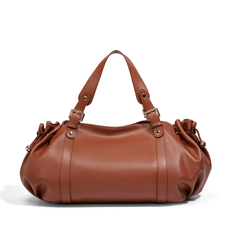 Advanced Retro Bag for Women's 2025 New Textured Frosted Shoulder Bag with Large Capacity Crossbody Commuting Tote Bag