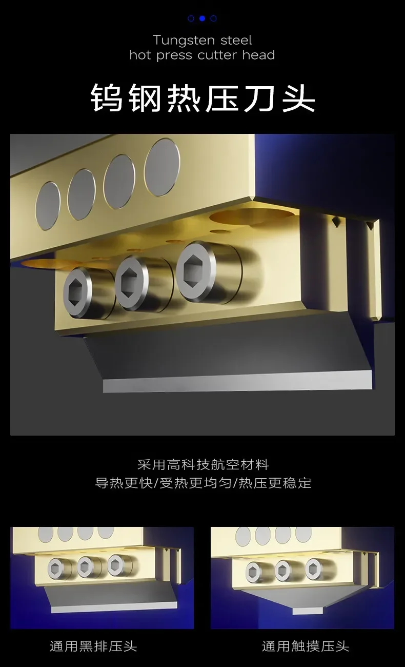 기계식 BD-901 온도 조절 플렉스 케이블 본딩 기계, 휴대폰 시계 카메라 LCD 스크린 와이어링 더블 프레스 스테이션