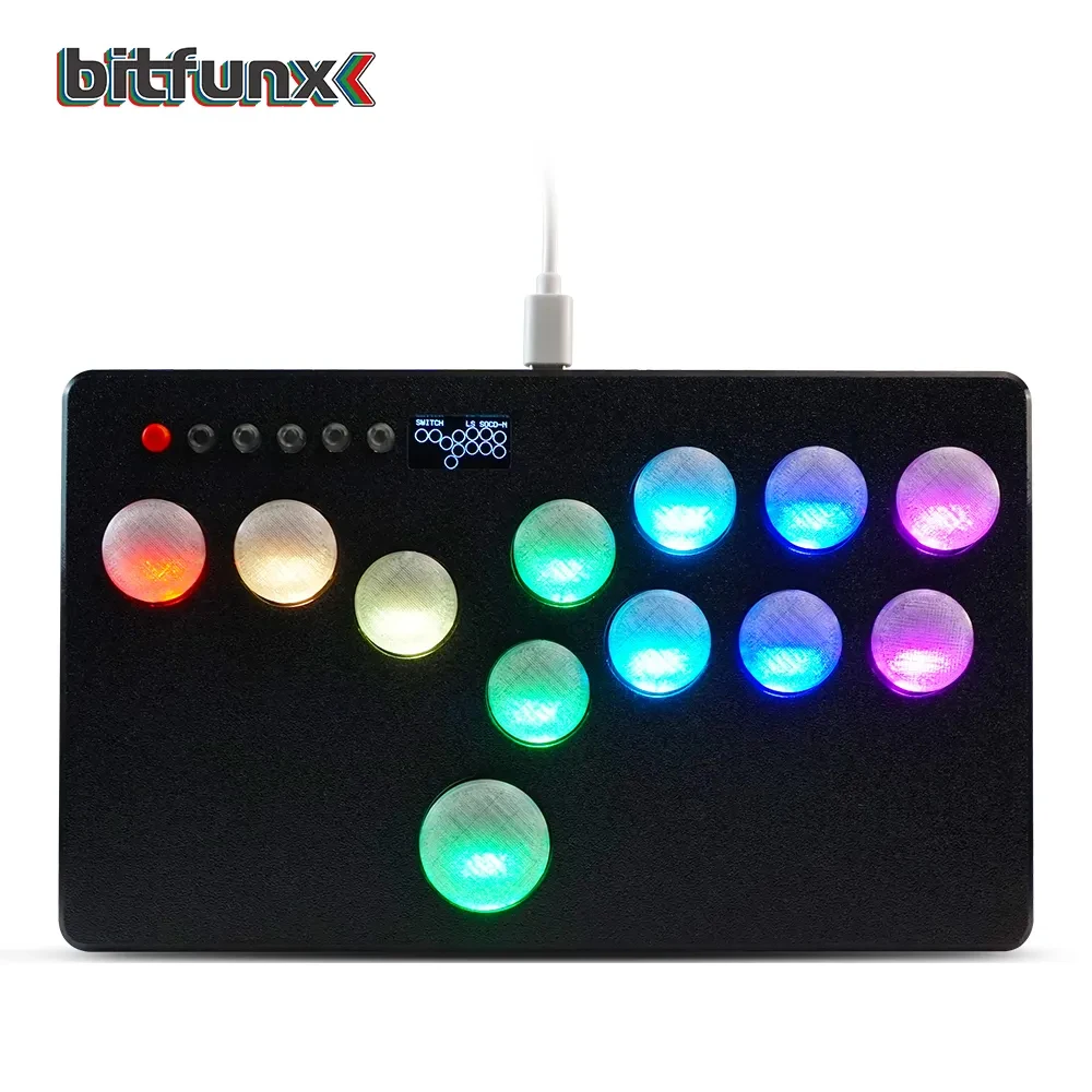 

Mini Hitbox RGB Button Flatbox Arcade FightStick Hot SWAP Kailh Switch Arcade Stick Controller For PC/PS3/PS4/Switch