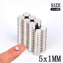 50/100/200 Pcs 5x1 Neodymium Magnet 5mm x 1mm N35 NdFeB Round Super Powerful Strong Permanent Magnetic imanes Disc 5*1