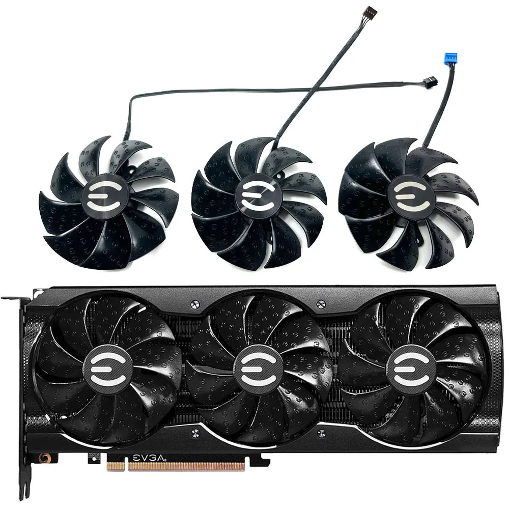 New 88Mm Rtx 3060 Ti Ftw Ultra Gaming Gpu Fan，For Evga Rtx 3070、3070Ti、3080、3080Ti、3090 Xc3 Ultra Gaming Video Card Cooling Fan