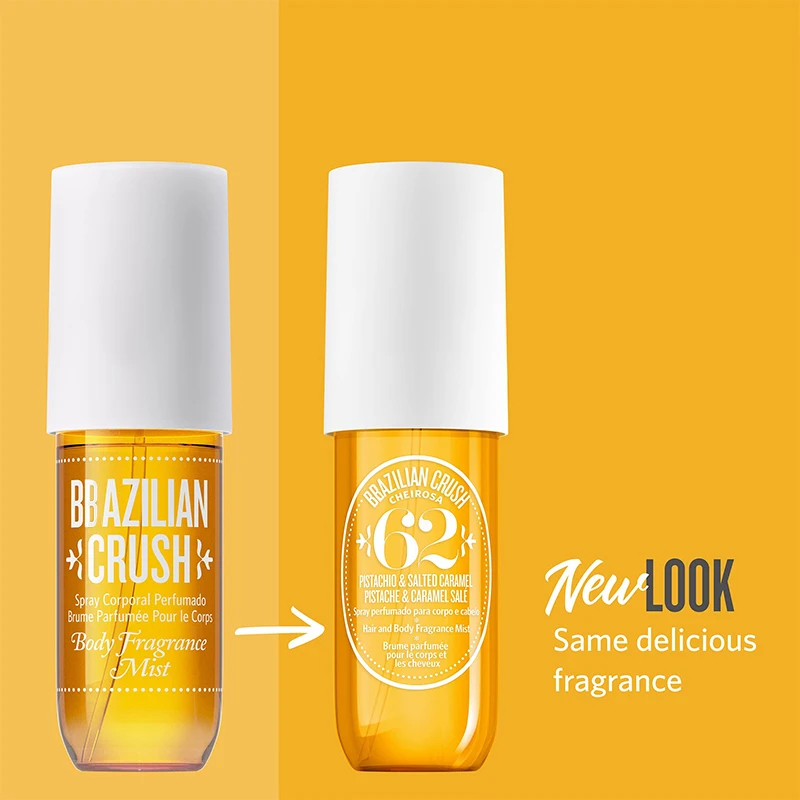 

100ml Brazilian Crush Fruity Body Spray Splash Fruity Liquid Perfume Long Duration Fragrance Skin Care Spray Scent Moisturize