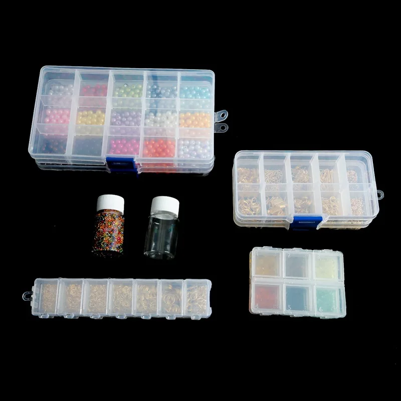 15Pcs Transparent Plastic Bead Storage Container Bead Organizer for Beading  Handicrafts Jewelry Necklace Small Items Box - AliExpress