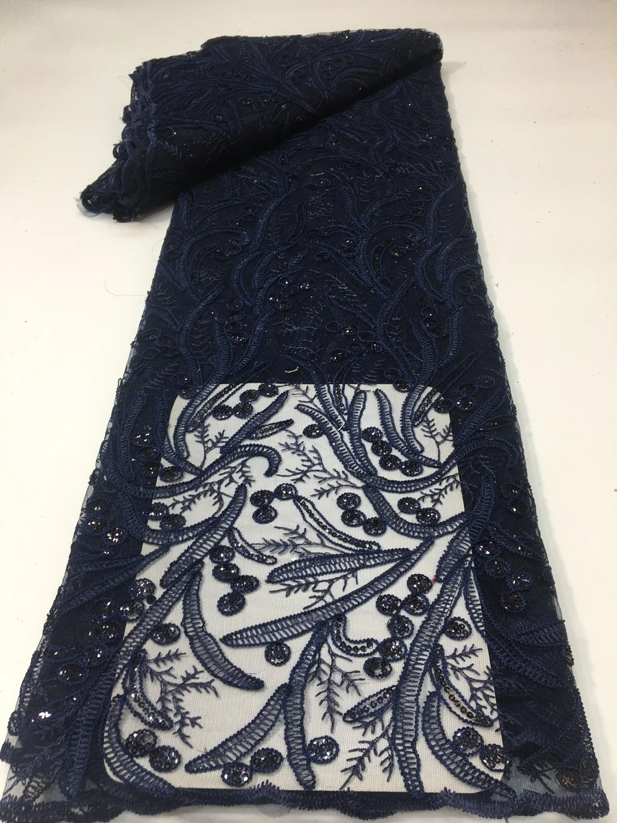 

Модная африканская кружевная ткань с блестками 2023, Высококачественная вышивка, французская нигерийская кружевная ткань для свадебного платья, швейная ткань PYX2313