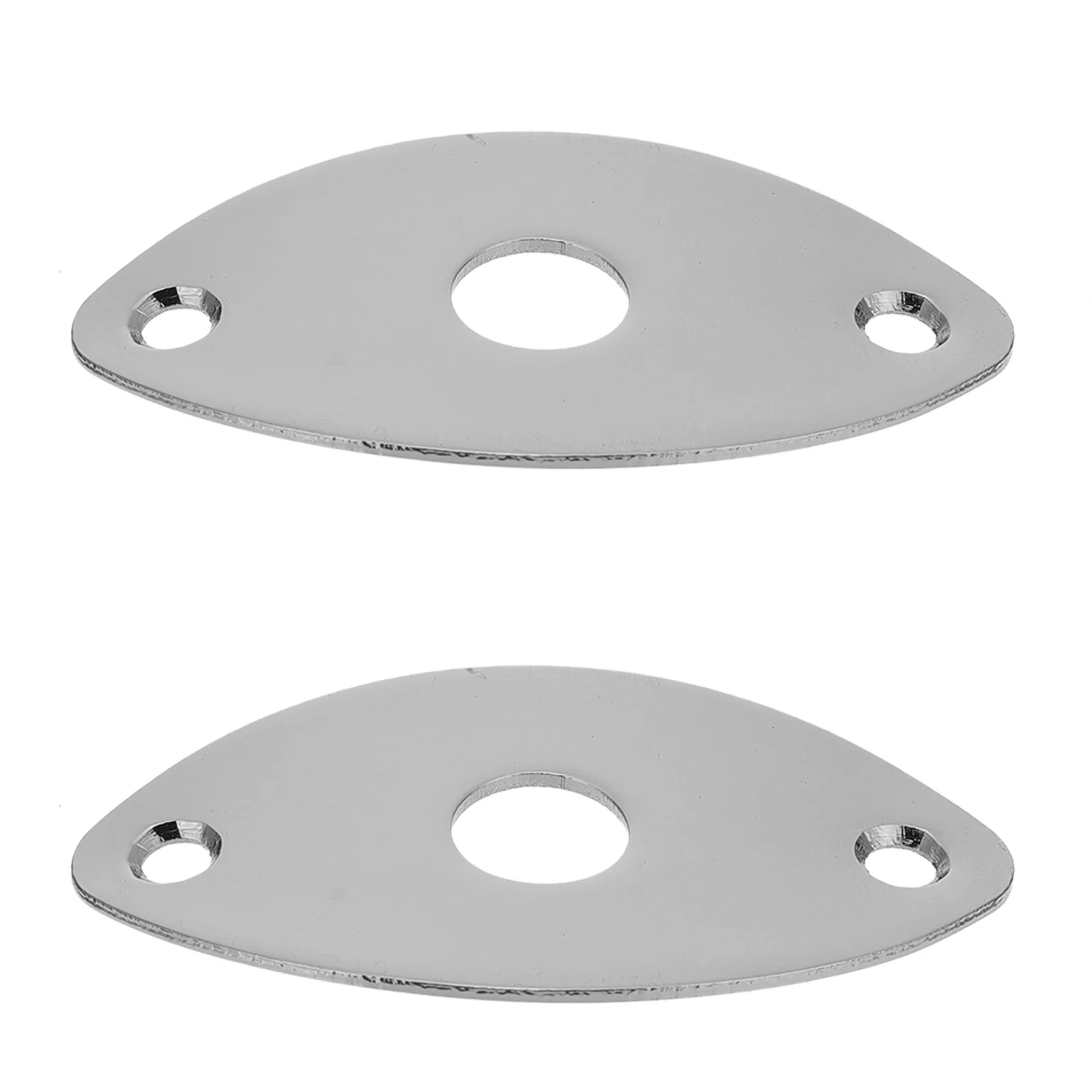 

2 Pcs Guitar Jack Cover Cat-eye Shape Outer Pad For Acoustic Mini Electric Output Interface Zinc Alloy Plate