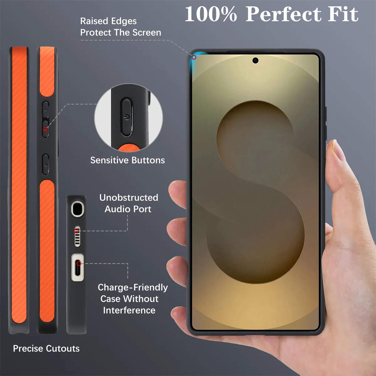 Luxury Ultra Thin Carbon Fiber Leather Magnetic Phone Case