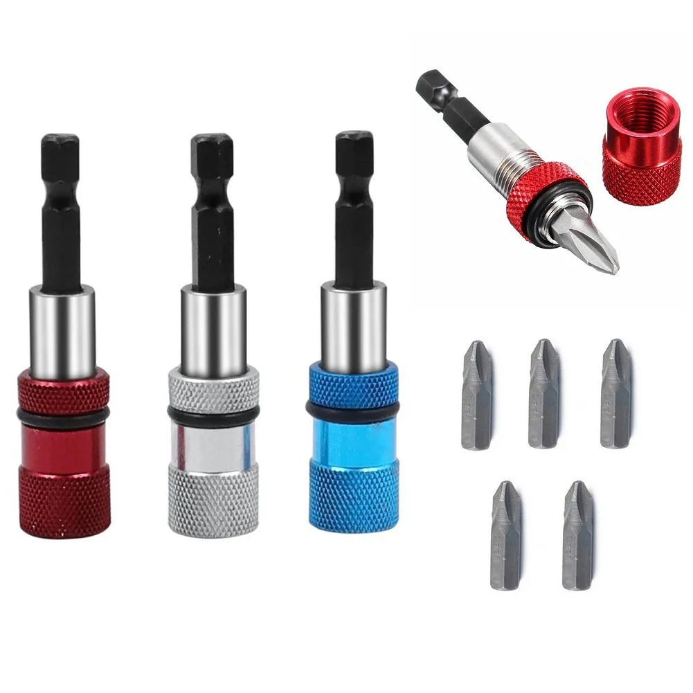 

65mm Hex Shank Screw Depth Magnetic Screwdriver Bit Holder 1/4 Inch Hex Driver With Drill Bits Bar Extension Scewdriver Bit