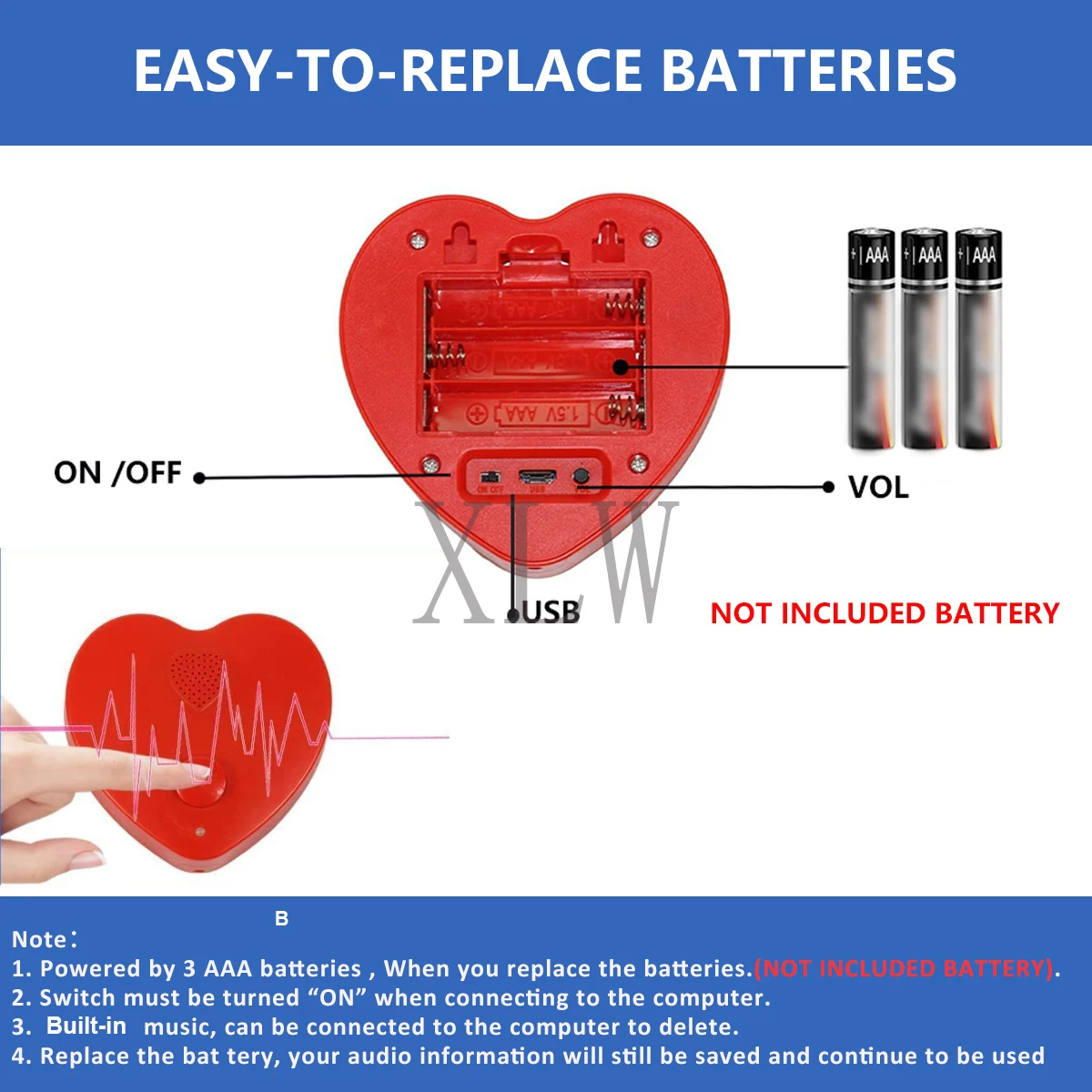 Module Sonore Enregistreur Rechargeable - Boîte Vocale Pour Peluches Et Jouets DIY - Enregistrement Personnalisé Avec Bouton - Alimentation Par Pile AA