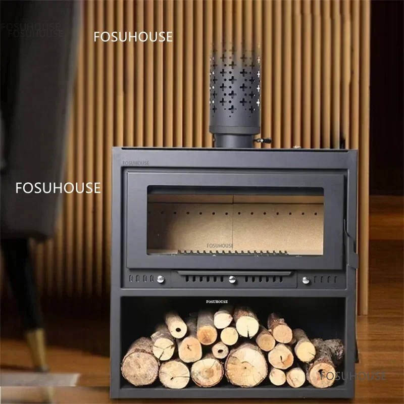 ยุโรปจริง Fire เตาผิงไม้ในร่มฤดูหนาวเครื่องทําความร้อนเตาในครัวเรือน Wood Burning Craftsman ชนบทความร้อนฟืนเตาผิง 1