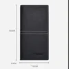 Pu Leather Long Thin Slim Wallet Vintage Male Credit Card Holder Brown Money Purses Solid Simplicity Business Wallet for Man 6