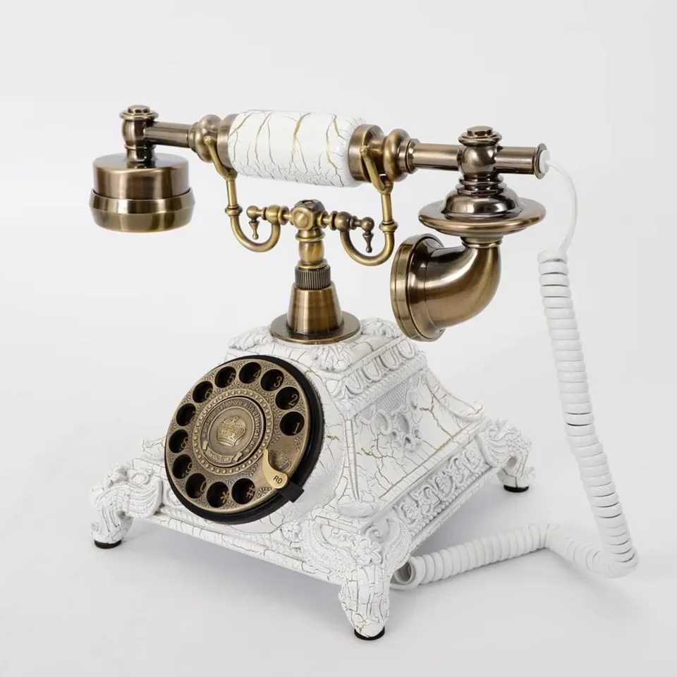 Vintage European Style Rotary Dial Telephone