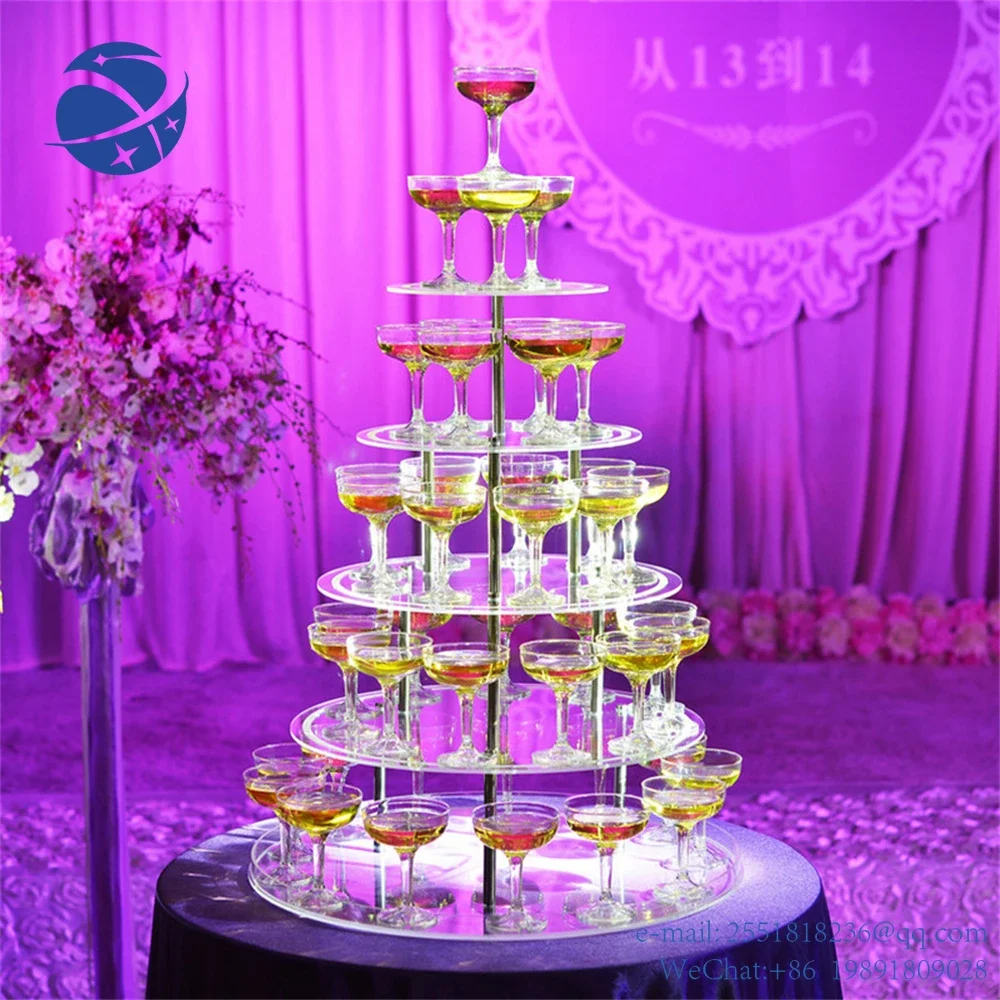 

YYHC Champagne stand ROUND Cake stand - cake separator - Fill a tier - birthday cake stand - wedding cake plinth