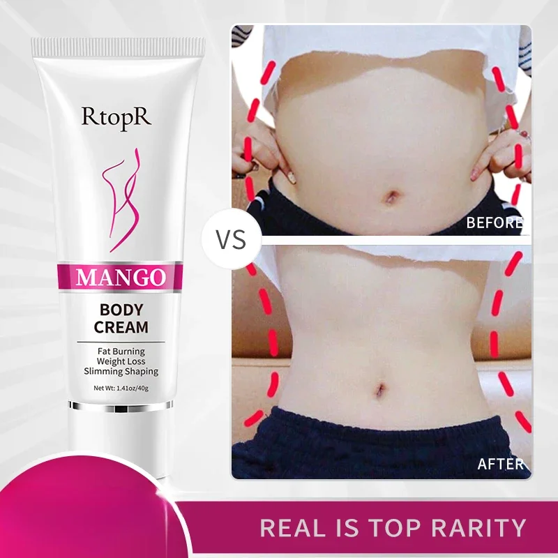 RtopR Mango Slimming Cream Effective For Burning Body Fat Losing WeightAnti Cellulite Weight Promotes Create Beautiful Curve 40g