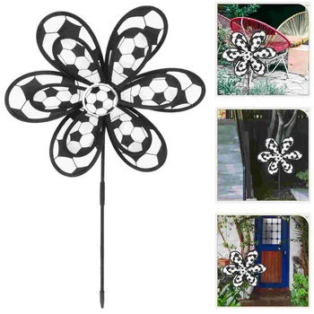 정원 꽃 바람 스피너 축구공 패턴 풍차 잔디 장식, 정원 축구 바람개비, 스포츠 테마, 정원 마당 잔디