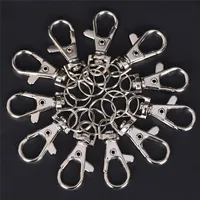 10PC Silver Swivel Trigger Clips Snap Lobster Clasp Hook Bag Key Ring Hooks Gift 2