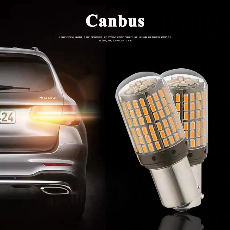 

1PCS 1156 BA15S P21W BAU15S PY21W 7440 W21W P21/5W 1157 BAY15D 7443 3157 LED Bulbs 54smd CanBus Lamp Reverse Turn Signal Light