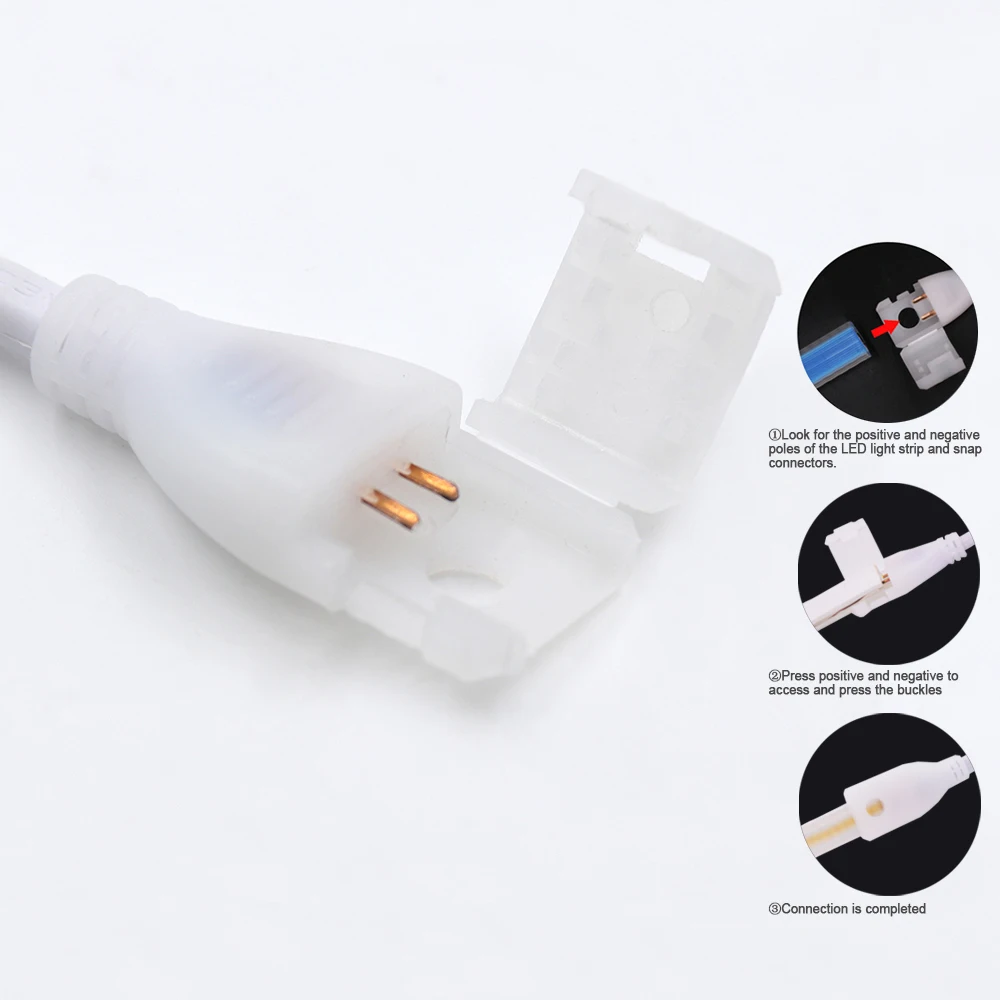 Description Picture 5 of itemAC Power Plug Supply With Dimmer Switch 110v 220v Power Wire / Cord EU US UK AU Plug For COB LED Strip Light 288  360 LEDs Cable