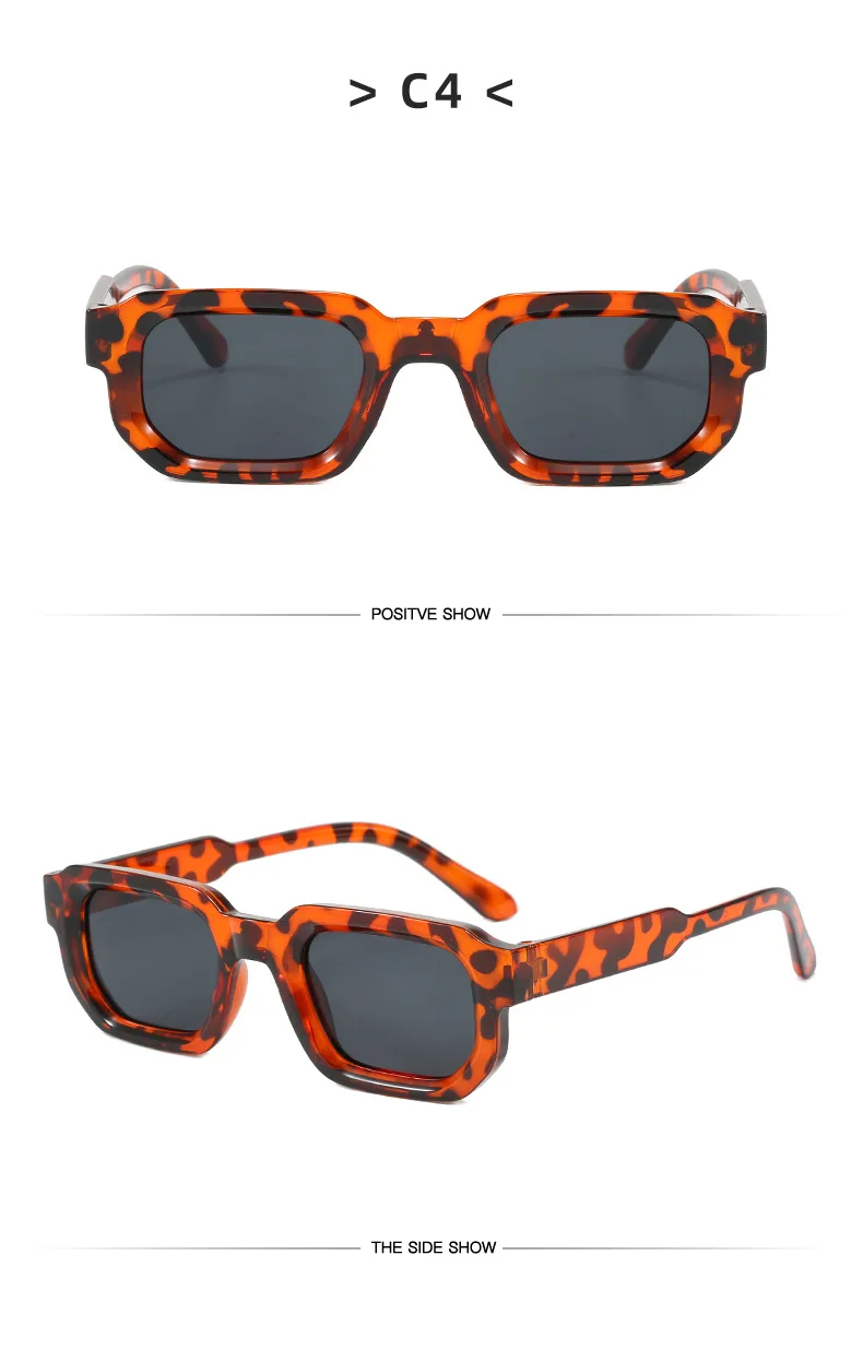 Retro Vintage Rectangle Sunglasses UV400 Shades