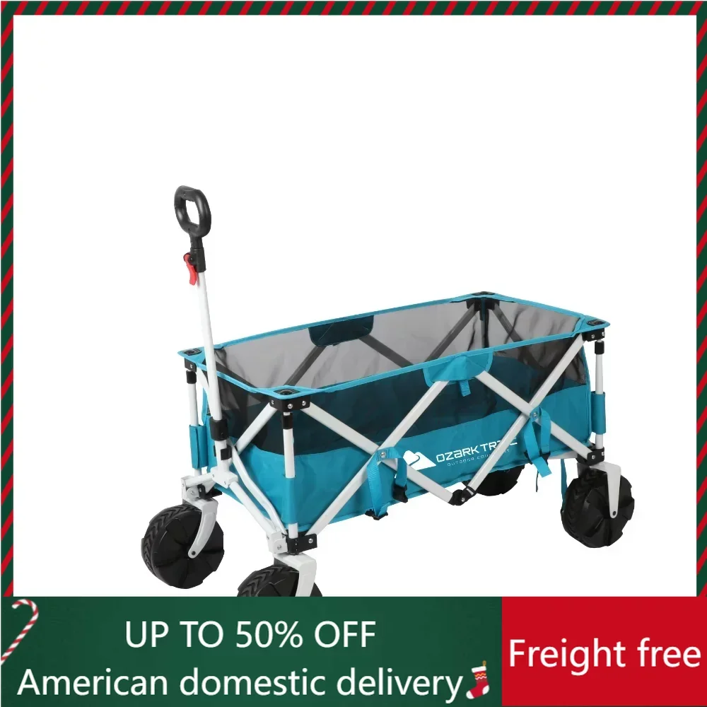 

Camping Wagon Trolley Carts Hiking,Sand Island Beach Wagon Cart, Outdoor and Camping, Blue, Adult,freight free