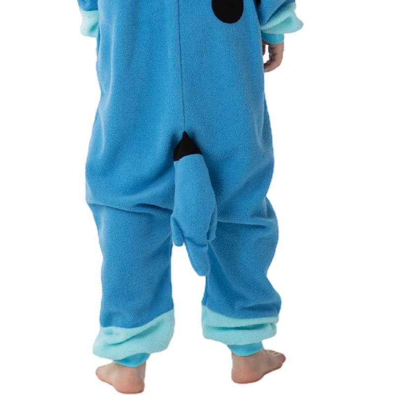 Kids Blue Dog Onesie Pajamas Children Animal Whole Pijamas Cartoon Cosplay Girls Yellow Dog Kigurumi Costume