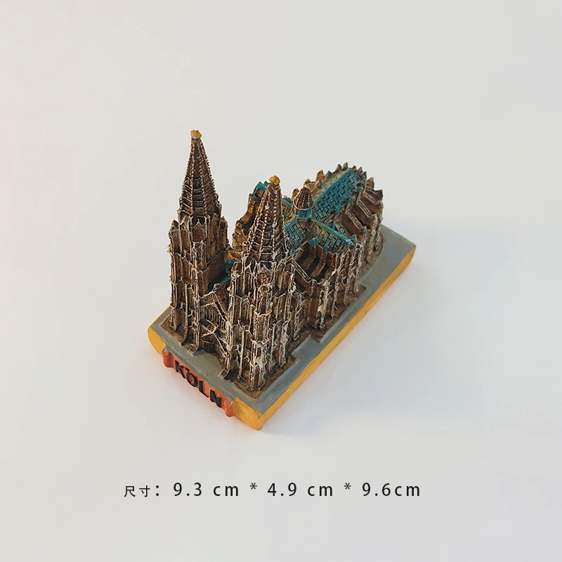 Germania, cattedrale di colonia, ornamento, stereoscopico 3D, souvenir turistici, ptura in resina, collezione, magneti da frigorifero  15