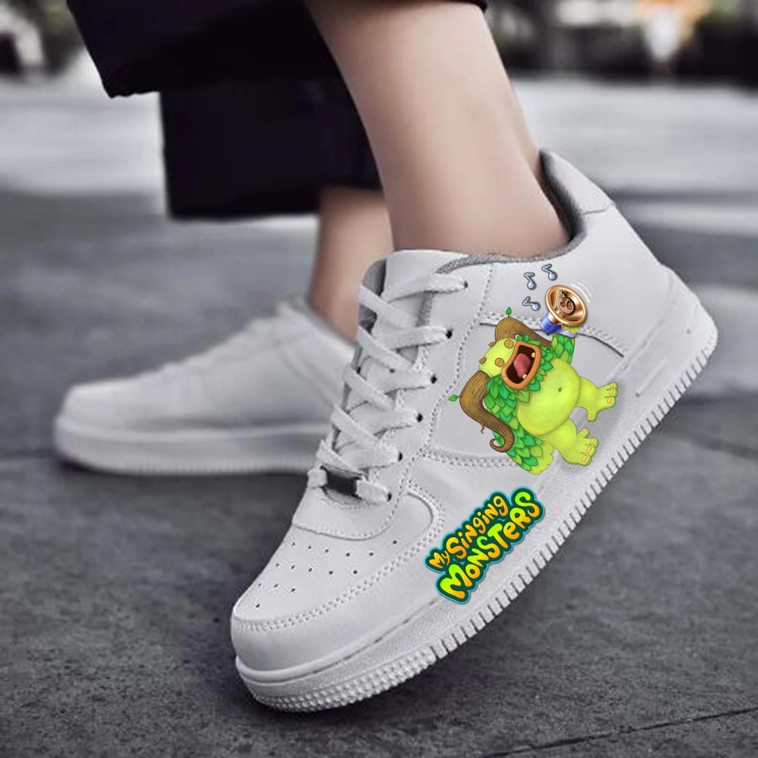 

My Singing Monsters AF Basketball Mens Womens Sports Running High Quality Flats Force Sneakers Lace Up Mesh Custom Made Shoe