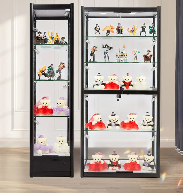 Vitrine pour Figurines en Acrylique Transparent, Boîte de Rangement de  Salon, Étagère de Produits, Bibliothèque à Étagère - AliExpress