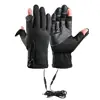 USB Heated Electric Gloves Full Finger Workout Gloves Winter Touchscreen Gloves Winter Windproof Waterproof Warm Gloves 2