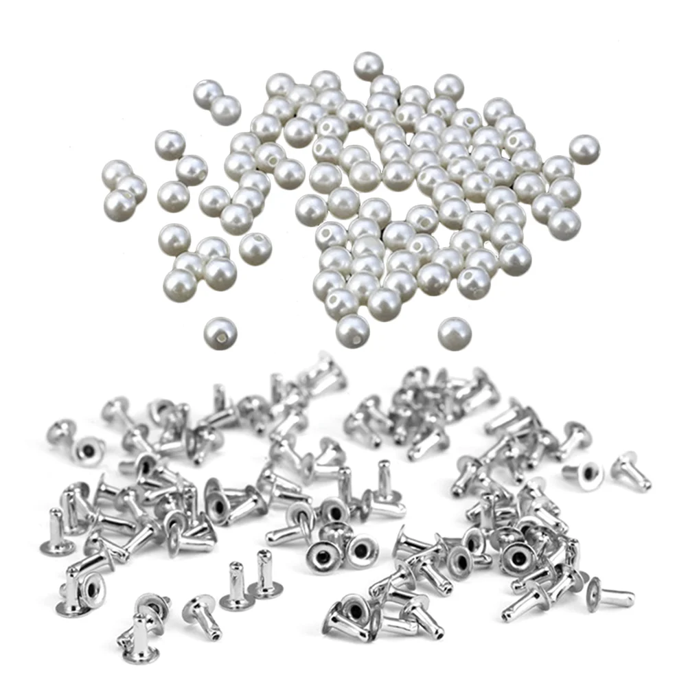 Perle Perline 6Mm Rivetti Borchie Perline Foro Perle Artigianato Perle Per Scarpe Borsa Per Calzature Forniture Fai Da Te 100