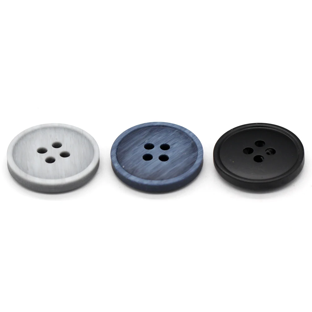 EQUBO 10Pcs 15/20mm Round Black Blue Grey Resin Buttons for Clothing Fashion Men Coat Suit Jacket Sewing Accessories Wholesale 2