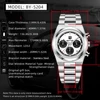 BENYAR 2024 New 40MM Multi Time Zone Three Eye Timing Luxury Men's Quartz Watch Stainless Steel Men's Quartz Watch Chronograph 6