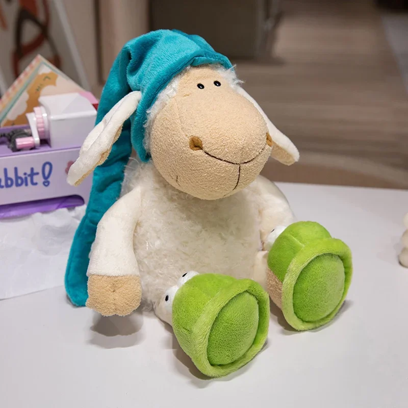Sleepy Sheep Wolf in Sheep Clothing Plushie Lamb Toy - Cute Soft Plush Gift for Boys And Girls Holiday Plush Sheep Toy