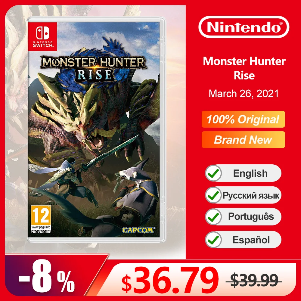 

Monster Hunter Rise Nintendo Switch Game Deals 100% Official Original Physical Game Card for Switch OLED Lite Game Console