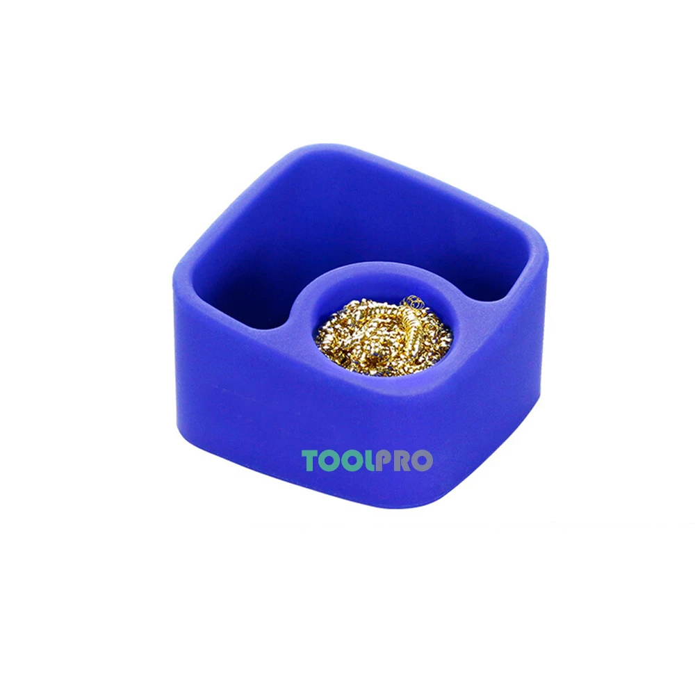 

Silicone Desoldering Soldering Iron Tin Remove Steel Box Cleaning Cleaner Tin Dross Box With Iron Revival Paste Remover Stand