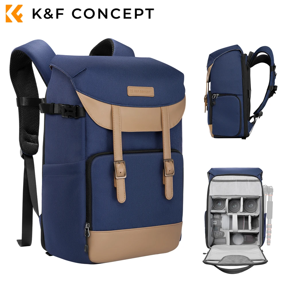 K&F CONCEPT Camera Backpack Outdoor Travel Hiking Photography Bag 20L For Sony Nikon Canon Travel Camera Bag With Rain Cover