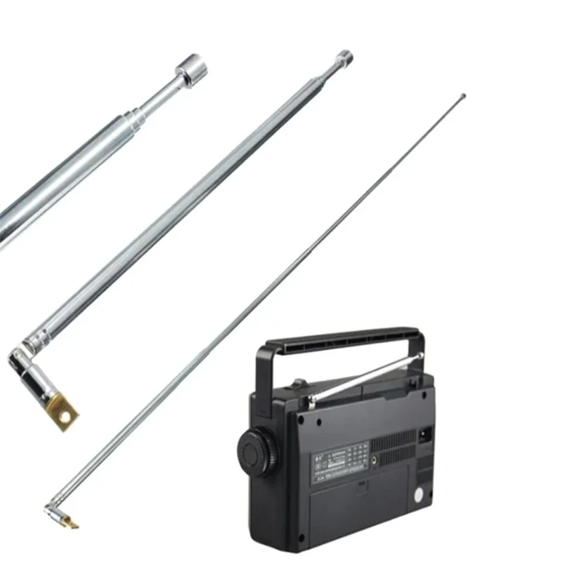 60cm FM Antenna Radio Portable 6 Sections TV Telescopic Rotatable Aerial
