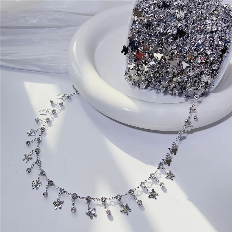 10 Meter Bulk Necklace Chains - 2mm KC Gold Flat Chains For DIY Jewelry Making Supplies