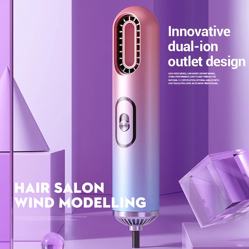 Hairdryer Hair Styling Tool 3-in-1 Hair Blow Dryer Curling Comb and Brush  Volumizer Straightener Manual Hair Dryer 4