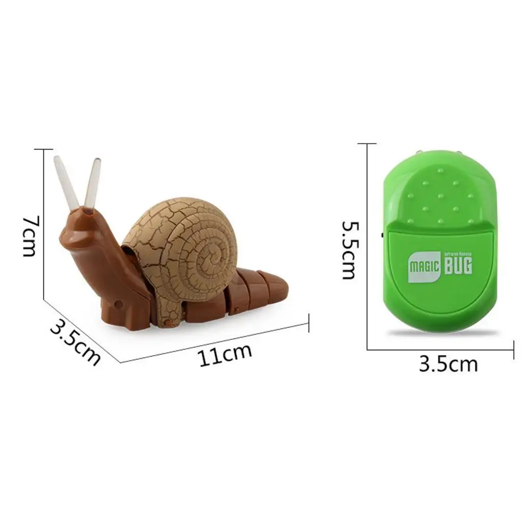 Remote Control Mock Fake Snail RC Toy Prank Insects Joke Scary Trick Bugs