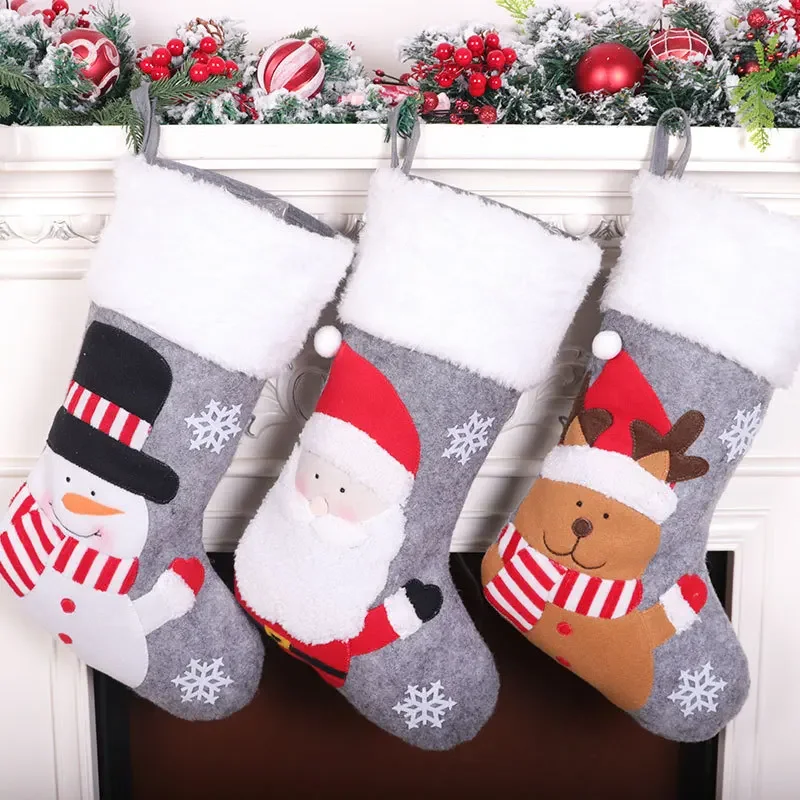

Cross-border Christmas Eve Decorations Pendant Children's Christmas Stocking Gift Bag Children's Leg Warmers