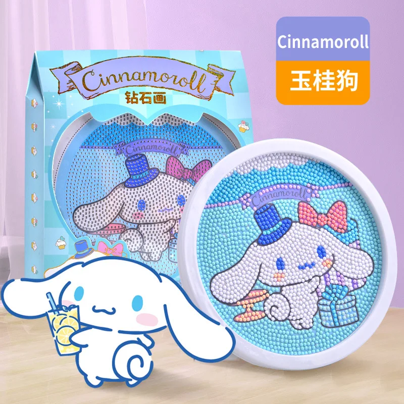 Hello Kitty Sanrio kids toys Diamond Painting Toy Frame DIY Toy Small Disc Kuromi Sticker Cinnamoroll games for kids kids toys 4